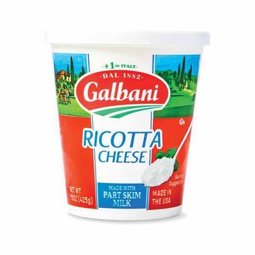 Galbani Ricotta CheeseBuy 1 Get 1 FREEFree item of equal or lesser price. 
Part Skim, Double Cream, Fat Free, or Whole Milk, 15-oz pkg.