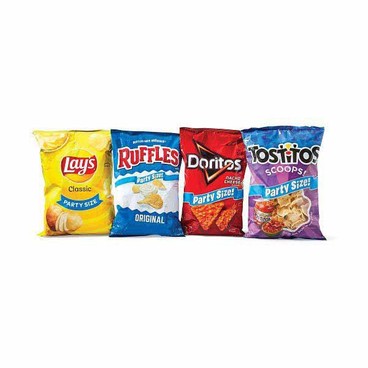 Frito Lay Party Size Snacks2 for $10.009.75 to 17-oz bag; or Tostitos Salsa or Dip or Lay's Dip, 23-oz jar