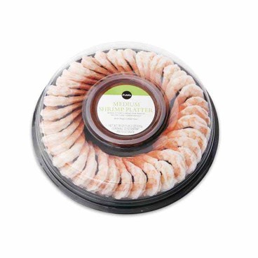 Publix Medium Shrimp PlatterBuy 1 Get 1 FREEFree item of equal or lesser price. 
Includes Sauce, Previously Frozen or Frozen, Net Weight 18-oz tray