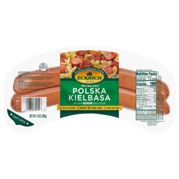 Eckrich Polska KielbasaBuy 1 Get 1 FREEFree item of equal or lesser price. 
Or Smoked Sausage, 14-oz pkg.; or Smithfield Natural Casing Smoked Sausage or Polska Kielbasa, 13-oz pkg.