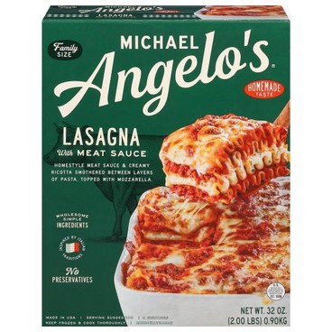 Michael Angelo's Family Size EntréesBuy 1 Get 1 FREEFree item of equal or lesser price. 
Microwaveable, 20 to 32-oz box