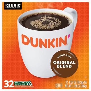 Dunkin' K-Cup CoffeeBuy 1 Get 1 FREEFree item of equal or lesser price. 
32-ct. box