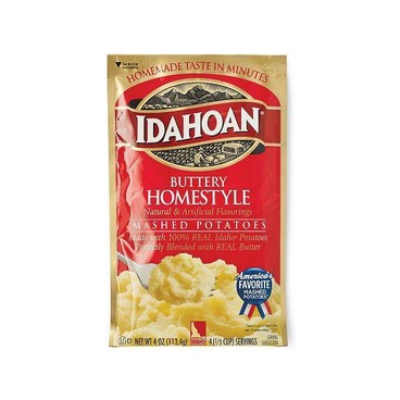 Idahoan Mashed PotatoesBuy 1 Get 1 FREEFree item of equal or lesser price. 
4 or 4.1-oz pouch or 1.5-oz cup; or Homestyle Casserole, 4-oz box (Excluding 4-Pack Cups)