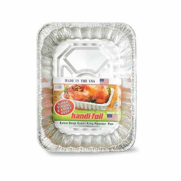 Handi-foil Extra Deep Roaster PanBuy 1 Get 1 FREEFree item of equal or lesser price.
Super King, 1-ct. or Eco Foil Stuffing Pan, 4-ct. pkg.