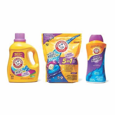 Arm & Hammer Laundry DetergentBuy 1 Get 1 FREEFree item of equal or lesser price. 
49.5, 100.5, 105-oz or 42-ct. pkg.; or Scent Booster, 45-oz bot.