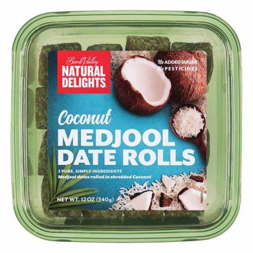 Natural Delights Mini MedjoolsBuy 1 Get 1 FREEFree item of equal or lesser price.
Rolled in Coconut, 12-oz pkg.