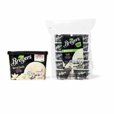 Breyers Ice CreamBuy 1 Get 1 FREEFree item of equal or lesser price. 
Or Frozen Dairy Dessert, 1.5-qt ctn.; or Vanilla Ice Cream Cups, 30-oz pkg.