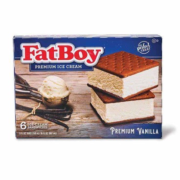 Fatboy Ice Cream SandwichesBuy 1 Get 1 FREEFree item of equal or lesser price. 
Or Vanilla Nut Sundaes, 6 or 9-ct. 15 to 30-oz box