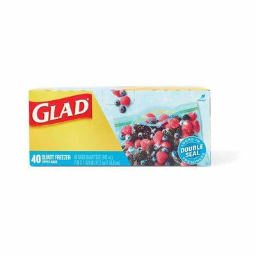 Glad Freezer or Storage BagsBuy 1 Get 1 FREEFree item of equal or lesser price.
Zipper, 30 to 50-ct. box 
(Excluding Glad Flex'N Seal)