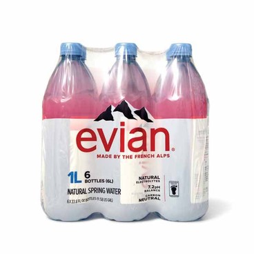 Evian Natural Spring WaterBuy 1 Get 1 FreeFree item of equal or lesser price. 
6-pk. 1-L bot.