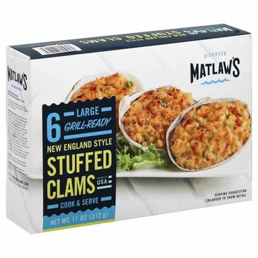 Matlaw's Stuffed ClamsBuy 1 Get 1 FREEFree item of equal or lesser price. 
Or Scallops, Frozen, 9 or 11-oz pkg.