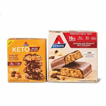 Atkins Meal Bars or Keto TreatsBuy 1 Get 1 FREEFree item of equal or lesser price.
5 or 8-pk. .92 to 2.12-oz box