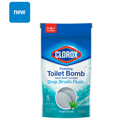 Save $1.00 on any TWO (2) Clorox® Foaming Toilet Bomb Toilet Bowl Cleaner, 5 ct.