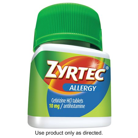 Save $10.00 on any ONE (1) Adult ZYRTEC® allergy product (90ct). (Excludes trial & travel sizes)