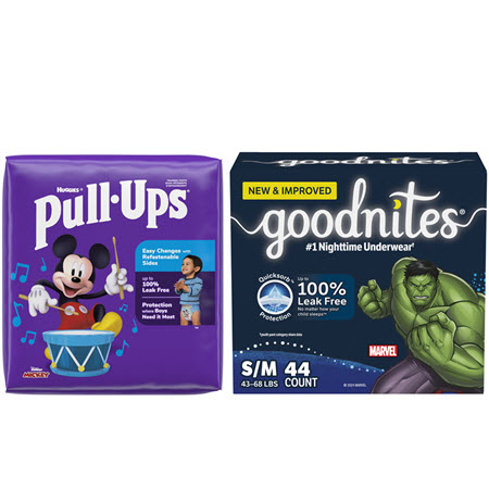 Save $1.50 on any ONE (1) pkg of Pull-Ups® Training Pants, Night*Time™ or Goodnites® Youth Pants