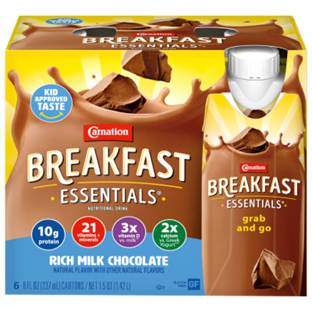 Save $2.00 on any ONE (1) Carnation Breakfast Essentials® Nutritional Drink or Powder (excludes 8oz single serve bottle)