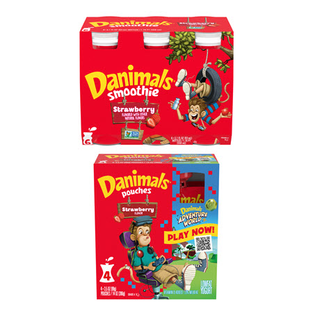 Save $1.00 on any ONE (1) Danimals 4pk Pouches or 6pk Smoothies