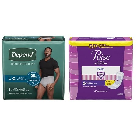 Save $3.00 on any ONE (1) Depend® Underwear 12-32-ct., Guards 52-ct. or Poise® Pads 22-66-ct. (excludes 28 & 30-ct. Pads & Liners)