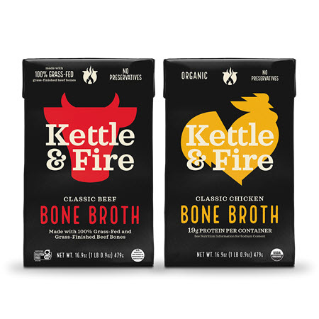 Save $2.00 on any ONE (1) Kettle & Fire Bone Broth (Excluding Reduced Sodium)