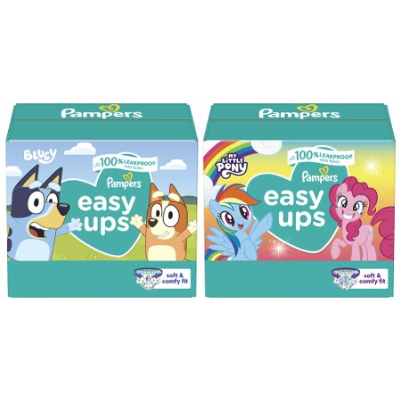 Save $5.00 on ONE BOX Pampers Easy Ups Training Underwear.