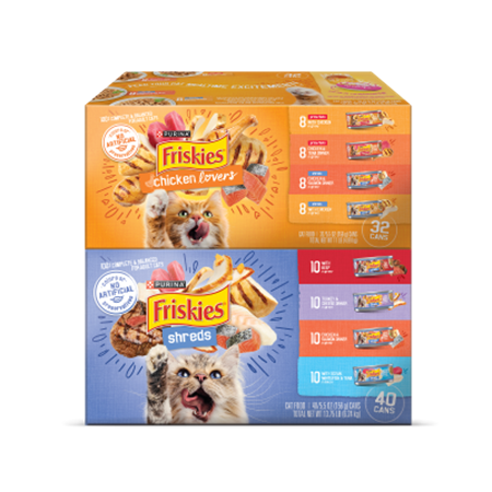 SAVE $4.00 on ONE (1)  Friskies® 32ct or 40ct package (5.5oz cans) Wet Cat Food