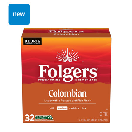 Save $1.00 on any ONE (1) Folgers® K-Cup®  pods, 32ct