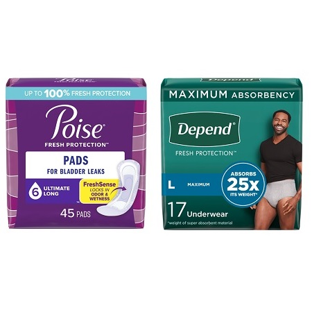 Save $3.00 on ONE (1) package of Depend Underwear 12-32-ct., Guards 52-ct. or Poise Pads 22-66-ct. (excludes 28 & 30-ct. Pads)