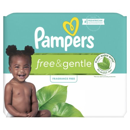 Save $1.00 on TWO Pampers Free & Gentle Wipes 156 count.