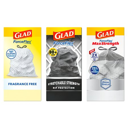 Save $1.75 on any ONE (1) Glad® drawstring: ForceFlex® MaxStrength or Glad ForceFlex®