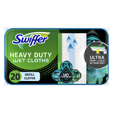 Save $2.00 on ONE Swiffer Refill Product (excludes 10 and 16ct Dry Cloth Refills, 10 and 12ct Wet Cloth Refills, 1ct WetJet and PowerMop Solutions, 3