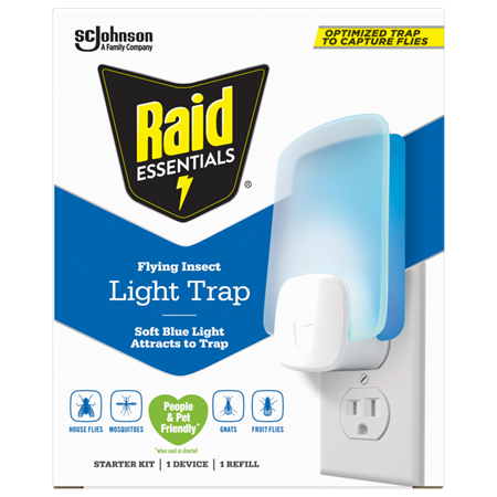 Save $10.00 on any ONE (1) Raid® Essentials Light Trap Starter Kit