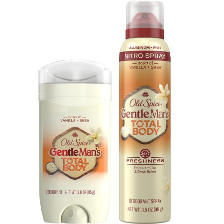 Save $3.00 on ONE Old Spice Total Body Deodorant Spray, Stick, or Cream (excludes trial/travel size).