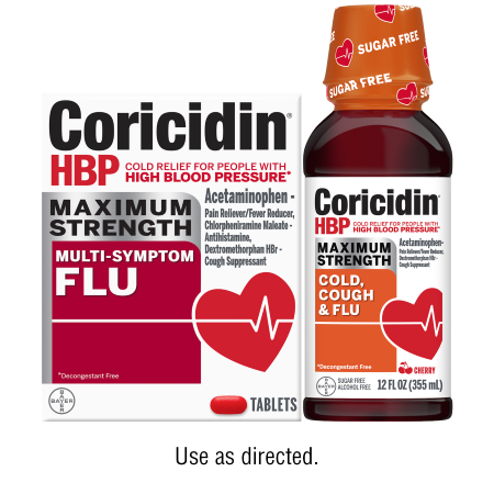 Save $2.50 on any ONE (1) Coricidin® HBP 16ct or larger or Coricidin® HBP Liquid 12oz+