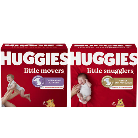 Save $1.50 on any ONE (1) Pack of Huggies® Diapers, Little Movers®, Little Snugglers®,  or Snug & Dry™