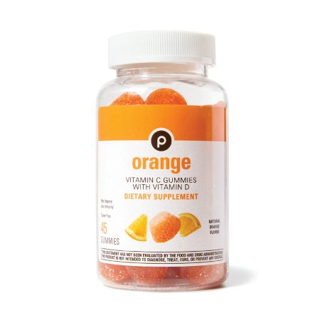 $.50 Off The Purchase of One (1) Publix Orange Vitamin C Gummies With Vitamin D, Dietary Supplement, 45-ct. bot.