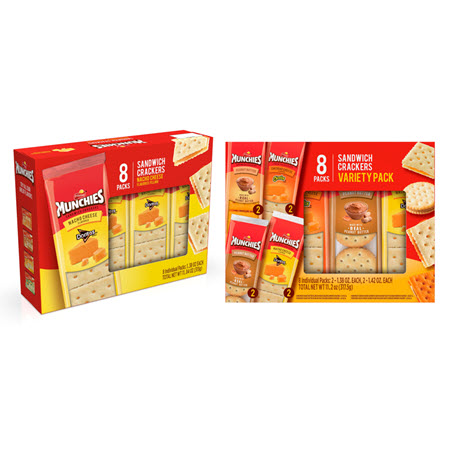 Save $1.00 on any TWO (2) 8ct Munchies Crackers