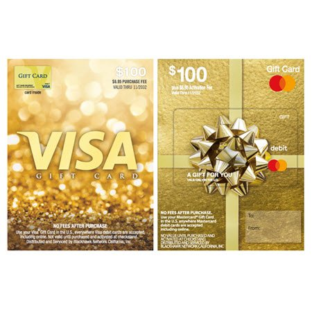 Save $10 when you spend $100 on Visa or Mastercard Gift Cards