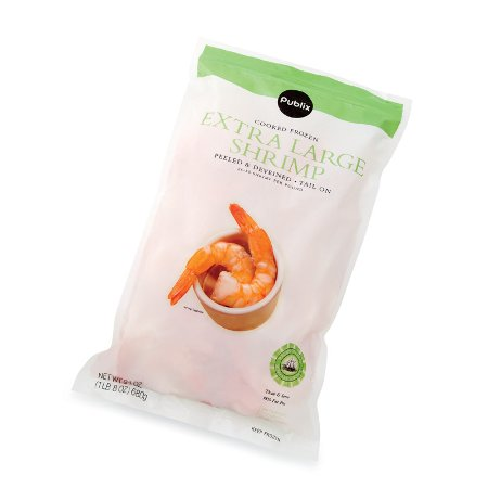 $1.00 Off The Purchase of One (1) Publix Cooked Shrimp Extra Large, 26 to 30 per Pound, Sustainably Sourced, Farmed, Frozen, 24-oz pkg.