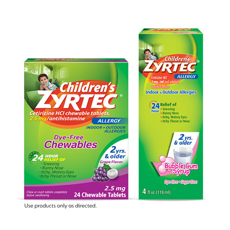 Save $4.00 on any ONE (1) Children's ZYRTEC® allergy product (Excludes  trial & travel sizes)