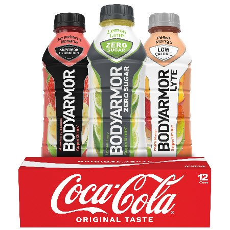 Buy ONE (1) The Coca-Cola Company 12oz. 12 pack, Get ONE (1) BODYARMOR 16oz. (Base, Lyte or Zero) FREE