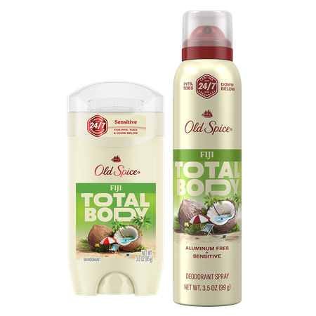 Save $3.00 on ONE Old Spice Total Body Deodorant Spray, Stick, or Cream.