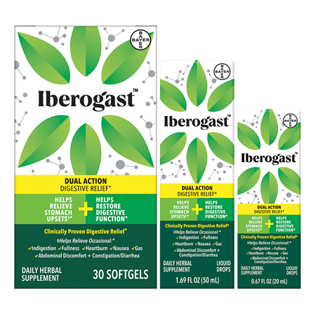 Save $3.00 on any ONE (1) Iberogast™ Liquid Drops or Soft Gels