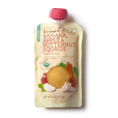 $1.00 Off The Purchase of Five (5) GreenWise Organic Baby Food Banana, Apple & Butternut Squash, 4-oz pouch