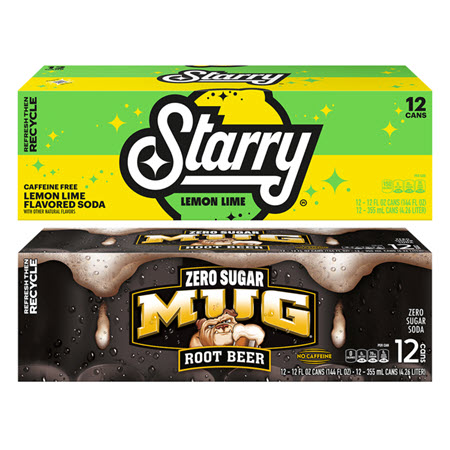Save $1.00 on any ONE (1) Starry, Starry Zero Sugar, Mug Root Beer OR Mug Zero Sugar Root Beer 12-pk. 12-oz