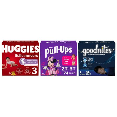 Save $5.00 when you spend $25.00 or more on participating  Huggies®, Pull-Ups®,or Goodnites® Products