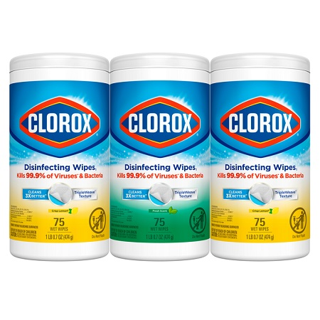 Save $3.00 on any ONE (1) Clorox Disinfecting Wipes Value Pack 3-ct.