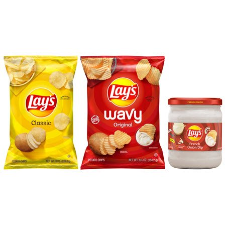 Save $2.00 when you buy TWO (2) Lay's dips (15oz) AND TWO (2) Lay's chips (5oz-7.75oz)