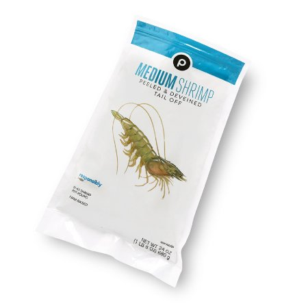 $1.00 Off The Purchase of One (1) Publix Peeled & Deveined White Shrimp Medium, 51 to 60 per Pound, Responsibly Sourced, Farmed, Frozen, 24-oz pkg.