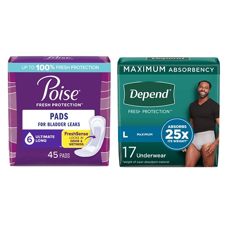 Save $3.00 any ONE (1) package  Depend Underwear 12-32-ct., Guards 52-ct. or Poise Pads 22-66-ct. (excludes 30-ct. Pads)