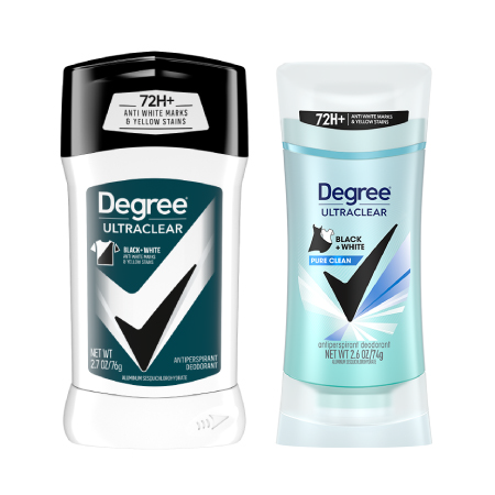 Save $2.00 on any ONE (1) Degree Body Heat Activated or Ultraclear antiperspirant stick or Degree Clinical Protection Deodorant product